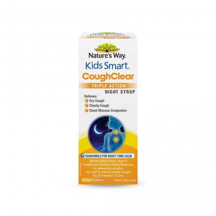 Nature's Way Kids Smart Cough Clear Triple Action Night Syrup