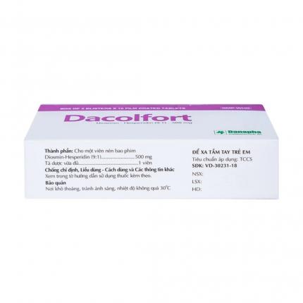 Dacolfort 500mg - Điều trị suy tĩnh mạch, mạch bạch huyết