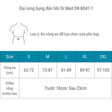 Đai Lưng Bụng đàn Hồi Dr Med DR B047 1