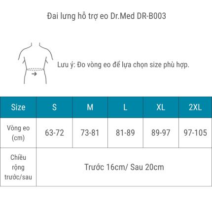 Đai Lưng Hỗ Trợ Eo Dr Med DR B003