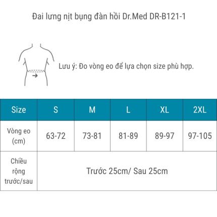Đai Lưng Nịt Bụng đàn Hồi Dr Med DR B121 1
