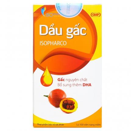 Dầu gấc Isopharco hỗ trợ giảm lão hóa, tăng thị lực lọ 100 viên 2