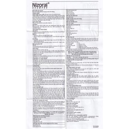 Tờ hướng dẫn sử dụng Dầu gội Nizoral