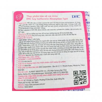 Hướng dẫn sử dụng DHC Soy Isoflavone Absorption Type (20 ngày)