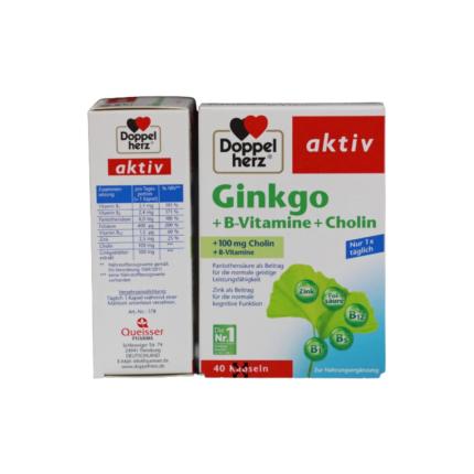 Doppelherz Ginkgo + B-vitamins + Choline - Cải thiện trí nhớ