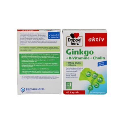 Doppelherz Ginkgo + B-vitamins + Choline - Cải thiện trí nhớ