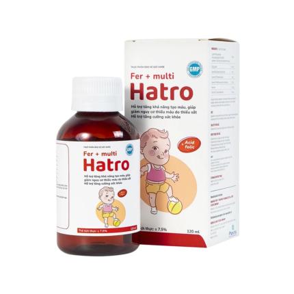 Siro Fer + Multi Hatro bổ sung sắt và Vitamin nhóm B cho cơ thể