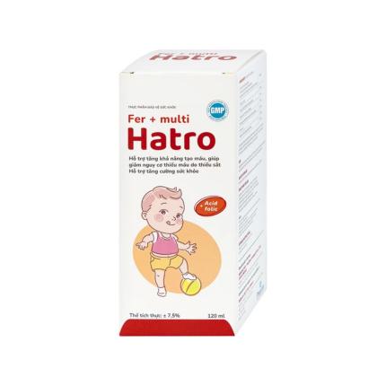 Siro Fer + Multi Hatro bổ sung sắt và Vitamin nhóm B cho cơ thể