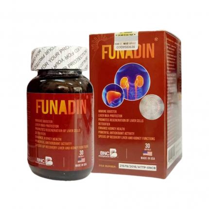 Funadin - Hỗ trợ thanh lọc, giải độc gan lọ 30 viên