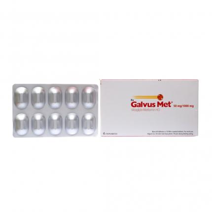 Galvus Met 50mg/1000mg - Điều trị đái tháo đường tuýp II