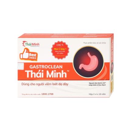 Gastroclean Thái Minh - Giảm acid dịch vị, bảo vệ niêm mạc dạ dày