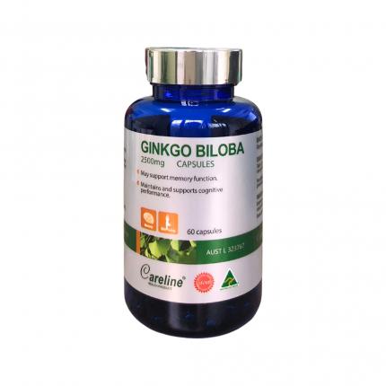 Ginkgo Biloba Careline 2500mg - Bổ não, tăng cường tuần hoàn não (60 viên)