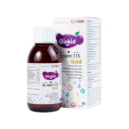 Siro Ginkid Ăn Ngon 11X Gold GINIC hỗ trợ kích thích tiêu hóa