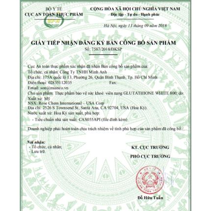 Giấy đăng ký công bố sản phẩm