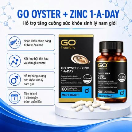 Go Oyster + Zinc 1-A-Day - Tăng cường sinh lý nam giới (60 viên)