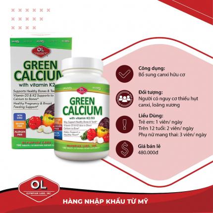 Công dụng của Green Calcium