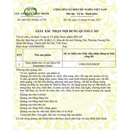 GS Imunostim Junior Giấy Xnqc