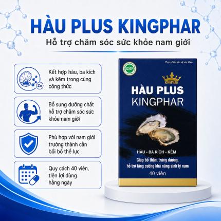 Hàu Plus Kingphar - Bồi bổ sinh lực hộp 40 viên