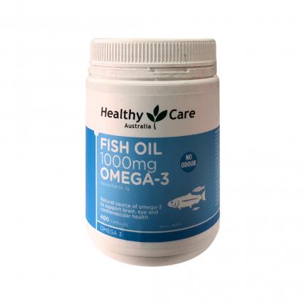 Healthy Care Fish Oil 1000mg Omega 3 (400 viên) - Dầu cá Omega 3 Úc