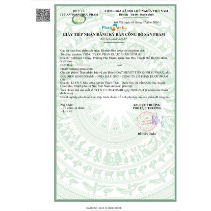 Hoạt Huyết Tiền đình Sunmax CTCP Dược Phẩm Sunuri