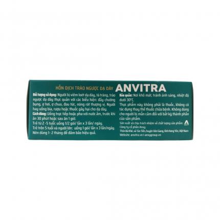 Đối tượng sử dụng Hỗn dịch trào ngược dạ dày Anvitra