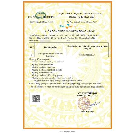 Xác Nhận Quảng Cáo Imochild D3K2