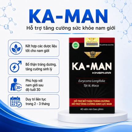KA-MAN Kingphar - Tăng cường sinh lý nam giới hộp 40 viên