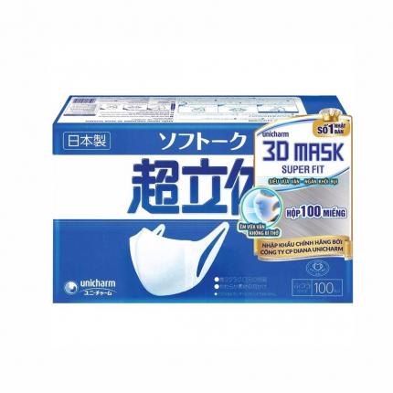 Khẩu Trang 3D Mask Superfit Unicharm (100 Miếng)