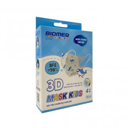 Khẩu trang trẻ em Biomeq 3D Mask Kids Hộp 15 chiếc