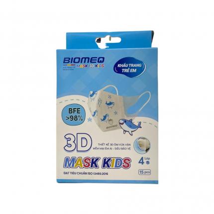 Khẩu trang trẻ em Biomeq 3D Mask Kids Hộp 15 chiếc