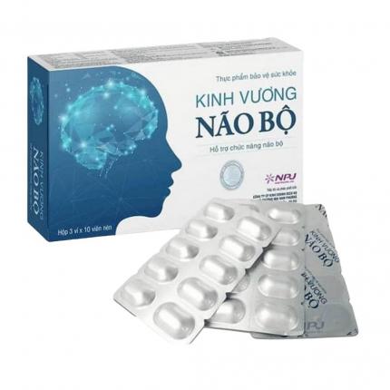 Kinh Vương Não Bộ - Hỗ trợ hoạt huyết, tăng tuần hoàn não 3 vỉ x 10 viên