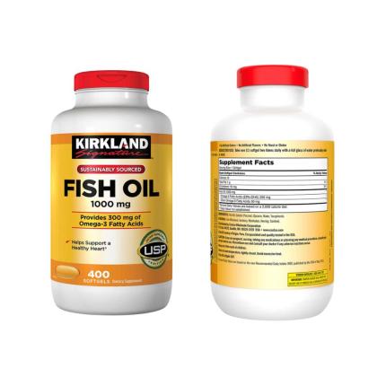 Kirkland Fish Oil 1000mg - Phòng ngừa bệnh lý tim mạch