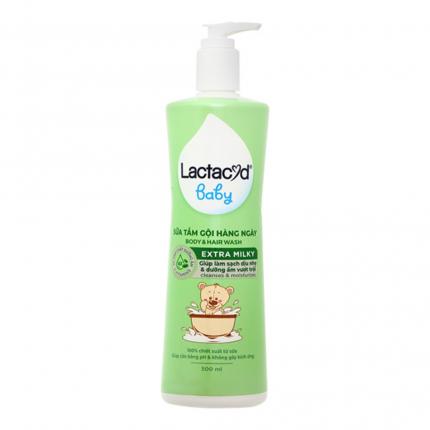 Lactacyd Baby Extra Milky 500ml - Sữa tắm gội cho bé