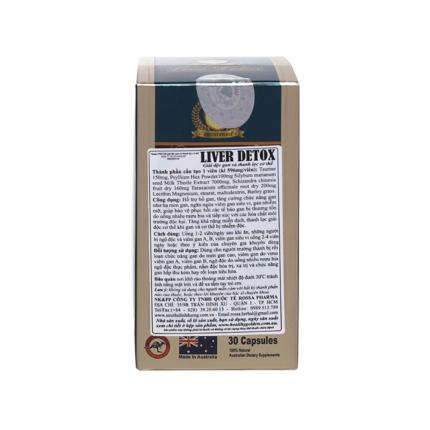 Liver Detox - Giải độc gan, thanh lọc cơ thể hộp 30 viên