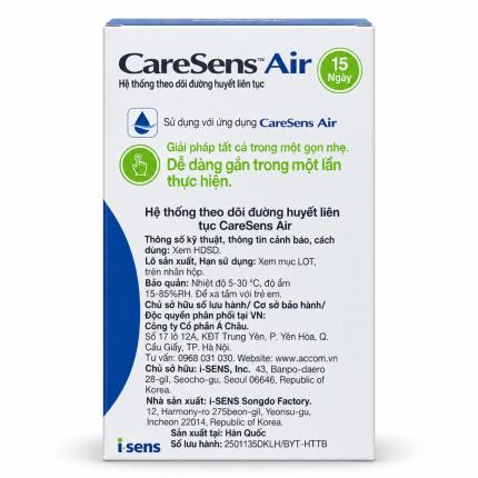 Máy đo đường huyết liên tục CareSens Air (không cần lấy máu)