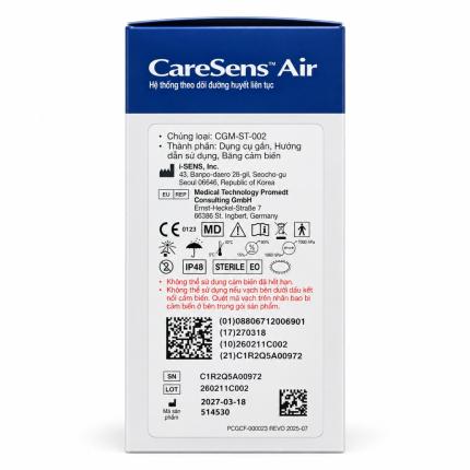 Máy đo đường huyết liên tục CareSens Air (không cần lấy máu)