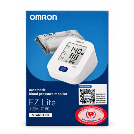 Máy đo huyết áp bắp tay Omron EZ Lite HEM-7180 - Chỉ sử dụng pin