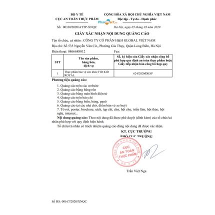 Giấy phép quảng cáo