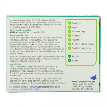 Mặt sau hộp men vi sinh OptiBac