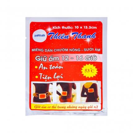 Miếng dán chườm ấm, sưởi nóng Thiên Thanh - Giữ ấm 12-16 tiếng