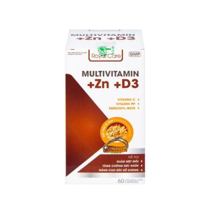 Multivitamin + Zn + D3 Royal Care - Tăng sức đề kháng, giảm mệt mỏi