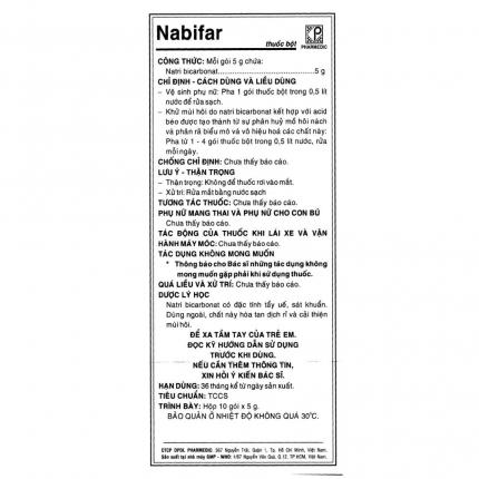 Nabifa 5g - Vệ sinh phụ khoa, khử mùi hôi nách