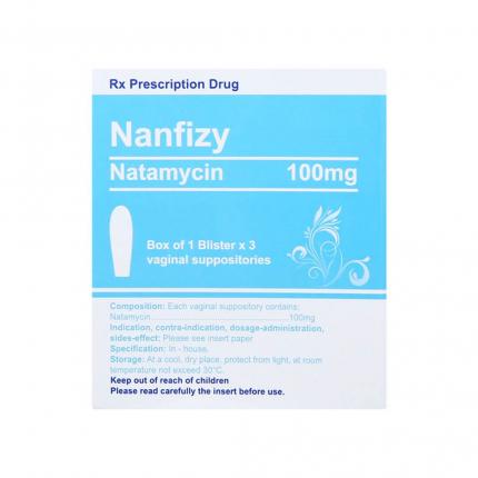 Nanfizy Natamycin 100mg hộp 1 vỉ x 3 viên đặt Moldova