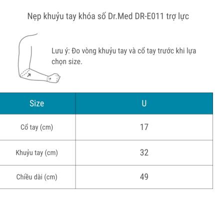 Nẹp Khuỷu Tay Khóa Số Dr Med DR E011 Trợ Lực