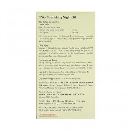 NNO Nourishing Night Oil - Viên dưỡng ẩm cho da ban đêm