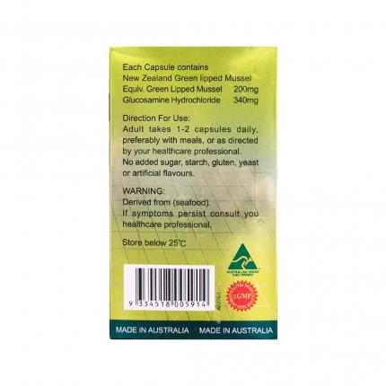 NZ Green Mussel + Glucosamine - Bảo vệ xương khớp không gây đau dạ dày