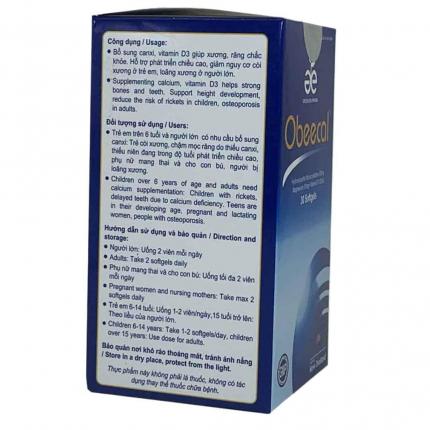 Obeecal Bổ sung canxi, hỗ trợ điều trị bệnh xương khớp 4