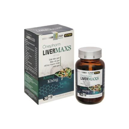 Onepharm LiverMaxs - Hỗ trợ thanh nhiệt, mát gan, giải độc gan hộp 30 viên