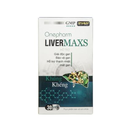 Onepharm LiverMaxs - Hỗ trợ thanh nhiệt, mát gan, giải độc gan hộp 30 viên