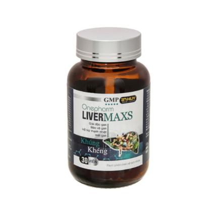 Onepharm LiverMaxs - Hỗ trợ thanh nhiệt, mát gan, giải độc gan hộp 30 viên